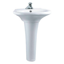 Artículos sanitarios Lavabo de cerámica blanca del cuarto de baño del pedestal (D2180)